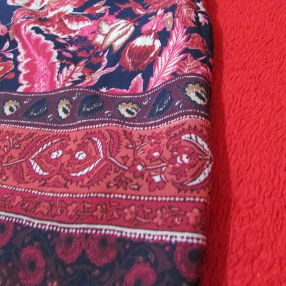 Vince Camuto Purple Pink Floral Dress Keyhole Sheer Sleeves - Picture 4 of 10